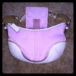 Authentic Pink Coach purse & wallet
